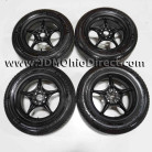 JDM MUGEN RNR Black 15" Wheel Set 